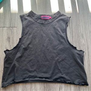 Edikted Grey Cropped Tank Top